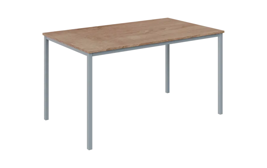 JPT 140 Jídelní stůl 1394 x 800 mm, deska dub bardolino / podnož stříbrná